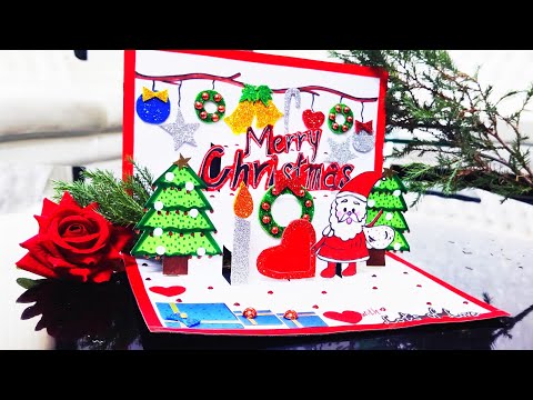 Christmas Greeting Card Making l DIY Christmas Card l Handmade Christmas Card 2024