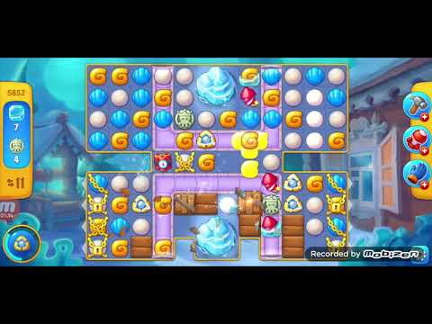 fishdom gameplay / level 5852 / It is like the ads? / thank you