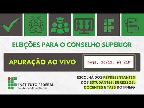 Apuração da eleição de representantes no Consup do IFNMG - mandato 2025/2027