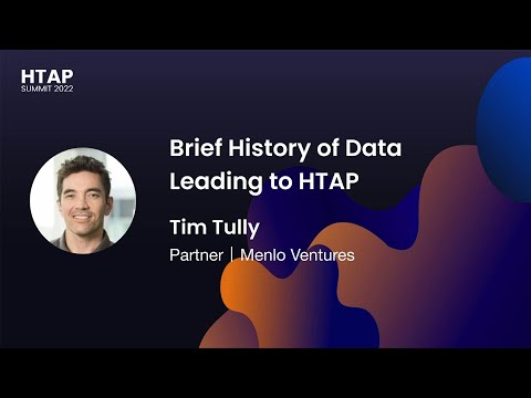 Brief History of Data Leading to HTAP (HTAP Summit 2022)