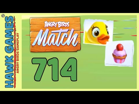 Angry Birds Match ⭐ Level 714 - Walkthrough, No Boosters