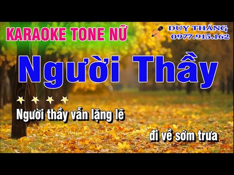 Người Thầy karaoke Tone Nữ Duy Thắng