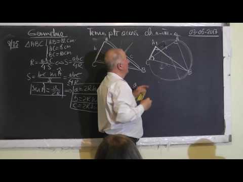2/3 1483 Unghiul cu varful pe cerc si la centru Cercul inscris si circumscris triunghi - Clasa 8