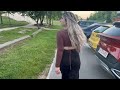 Walking Girl Farts In Public Spaces
