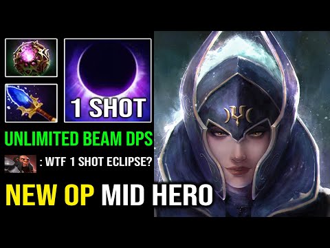 How to Solo Mid Luna in 7.32d Unlimited Beam DPS 100% Full Magical 1 Shot Eclipse Dota 2