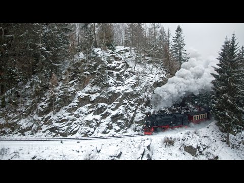 Dampfzüge auf der Selketalbahn - Winterfahrten mit der 99 7235 zwischen Gernrode und Harzgerode