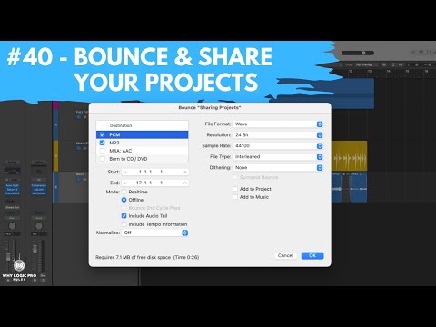 #40 - How to Bounce, Share Your Projects the Right Way (Newbie to Ninja - Beginner's Guide to Logic)