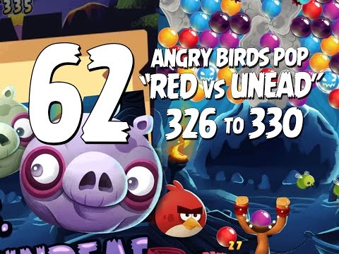 Let's Play Angry Birds Pop Part 62 - Levels 326 to 330 - Red vs The Undead Halloween Update