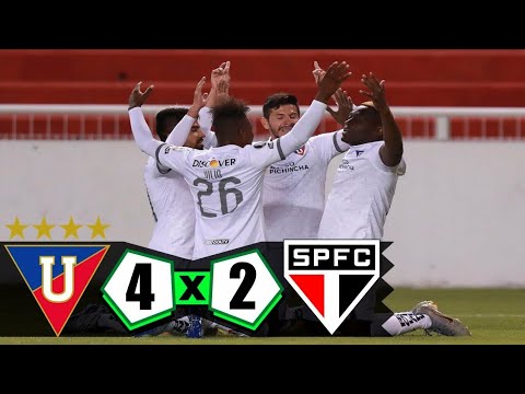LDU 4 X 2 SÃO PAULO ! MELHORES MOMENTOS COMPLETOS
