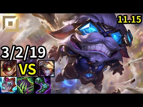 Ziggs Bot vs Ezreal - KR Master | Patch 11.15