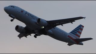 American Airlines Airbus A320-214 [N121UW] takeoff from BUR