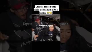 Crystal scared they were gonna:fall in the water 😭🤣#shorts #short #crystal #ytshorts #ytshort #yt
