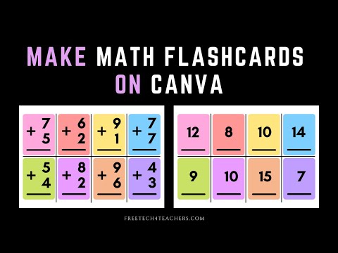 Part of a video titled How to Create Printable Math Flashcards - YouTube