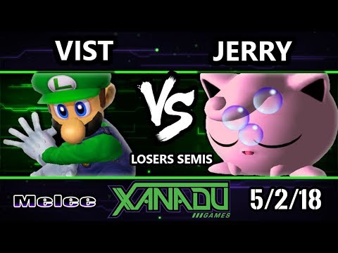 S@X 248 Melee - Vist (Luigi) Vs. Jerry (Jigglypuff) - Smash Melee Losers Semis