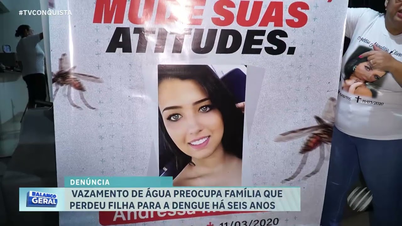 Família que perdeu jovem para dengue denuncia vazamento e teme nova tragédia em Lucas do Rio Verde