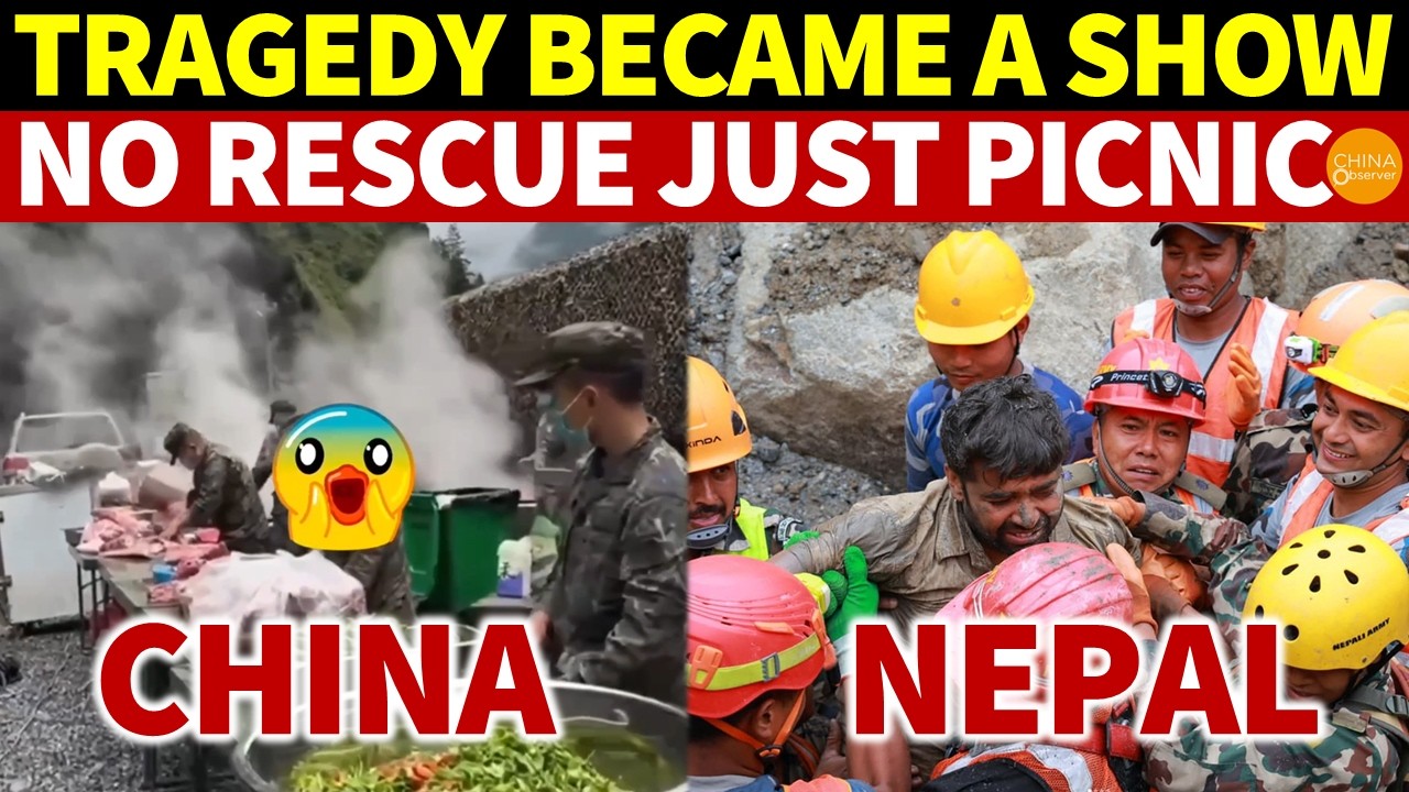 Turning Tragedy Into A Celebration! China Rescue Team Holds Picnic At Disaster Site, Rescues Nobody