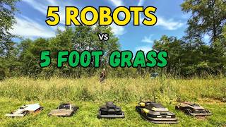 5 Foot Grass test- Lymow, YARBO, Navimow x450, Mova Lidax and Luba 3