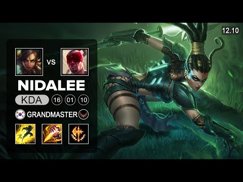 Nidalee vs Lee Sin Jungle - KR Challenger - Patch 12.10 Season 12