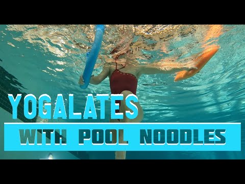 WATER YOGA + AQUA PILATES  WITH TWO POOL NOODLES. Effective core strenghting program. Part 1