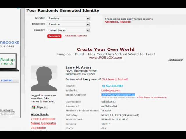 How To Get Free Robux On Gametest Roblox Com - fake name generator roblox