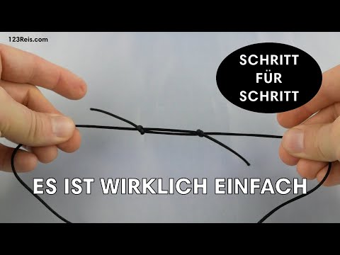 Einfacher Schiebeknoten verstellbar für Halskette - Armband. Schritt für Schritt erklärt