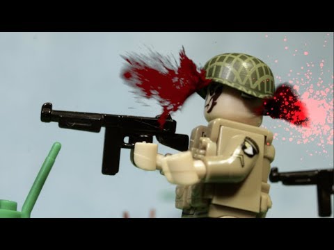 Lego ww2 battle at Brecourt Manor, Normandy, D-Day.  Lego Band of brothers film