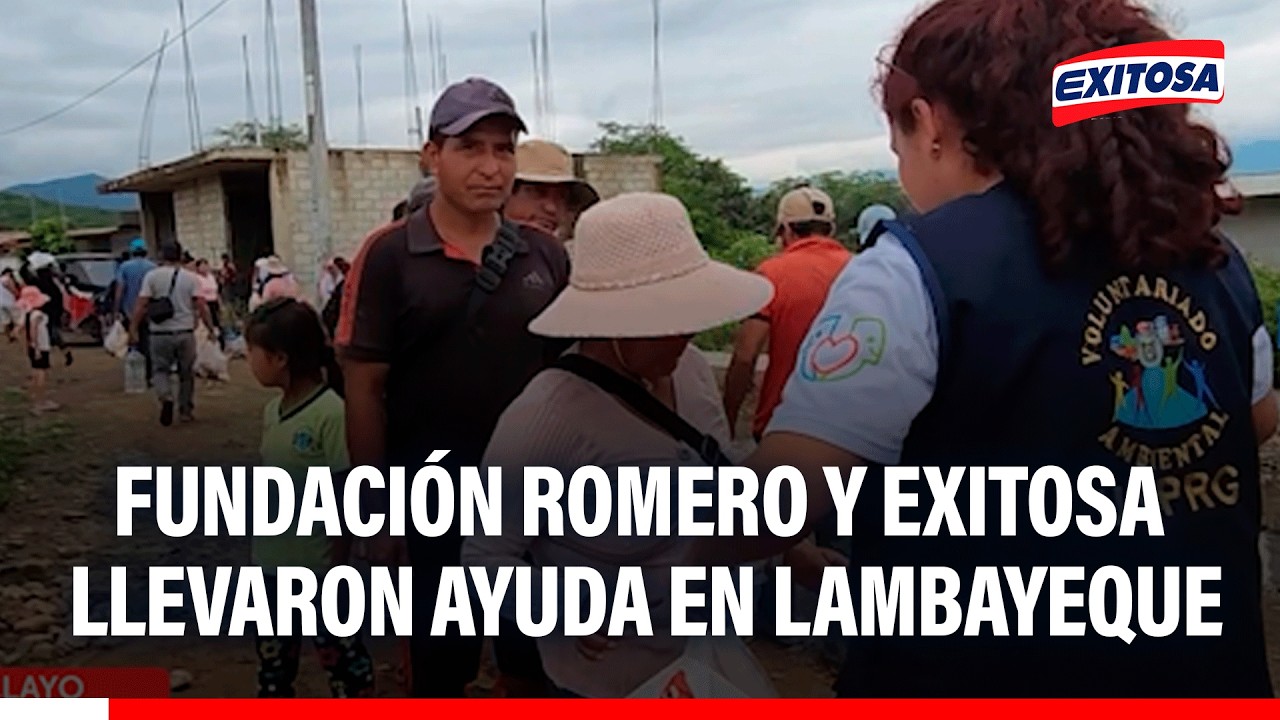 🔴🔵Familias afectadas por lluvias en Lambayeque asistidas por Fundación Romero y Exitosa