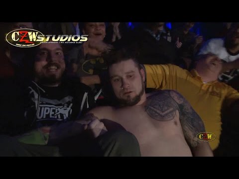 CZW: Sami Callihan power bombs Dave Crist into the crowd! (CZWstudios.com)