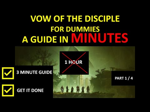 Destiny 2: VOW OF THE DISCIPLE RAID - FAST 3 MINUTE GUIDE FOR DUMMIES PART 1 / 4 - GUIDE IN MINUTES
