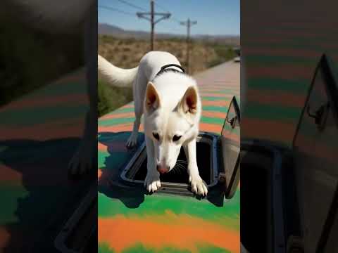 🚨🐶A police officer puts the dog onto the train for a mission Then #ai #puppy #dog