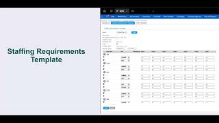Infor WFM Staffing Requirements Template