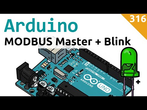 Blinking an LED with Modbus Master on Arduino via RS485 - Video 316
