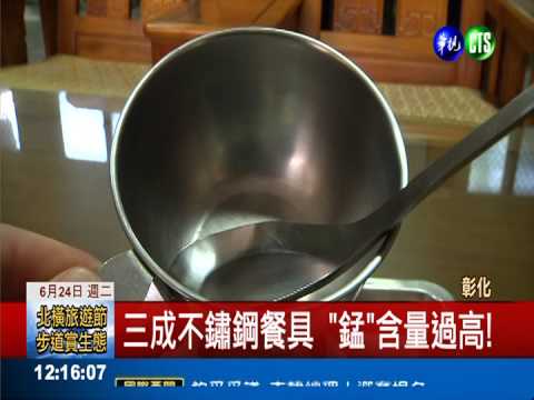 不鏽鋼餐具含錳 彰化國小用一年