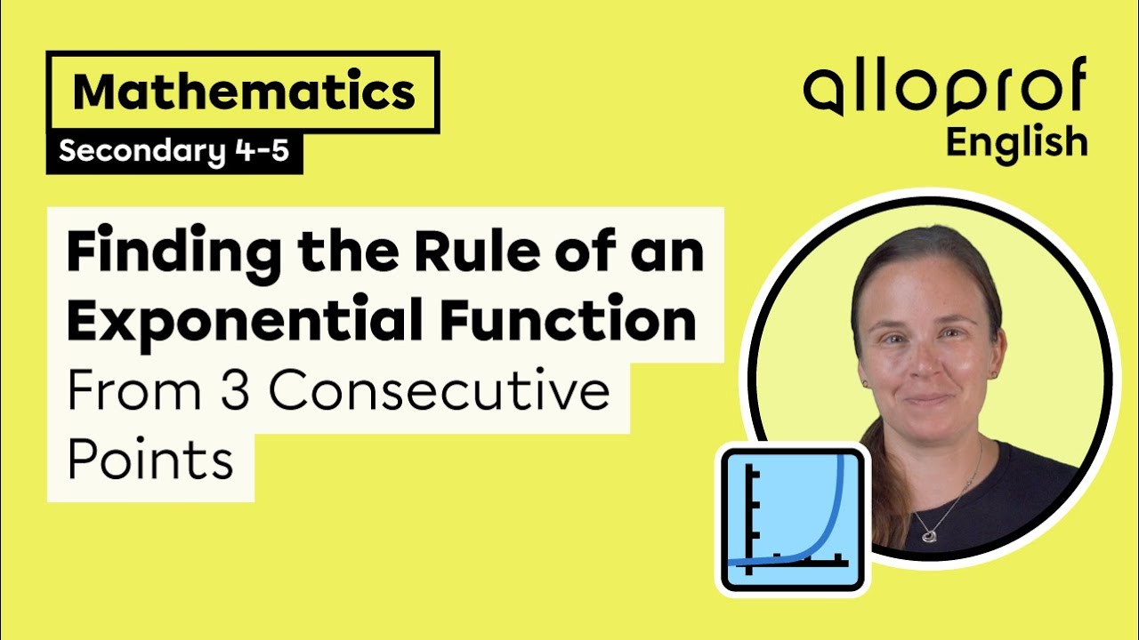 Finding the Rule of an Exponential Function From 3 Consecutive Points