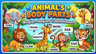 Download lagu Bagian tubuh hewan bahasa Inggris | Animal's body parts mp3
