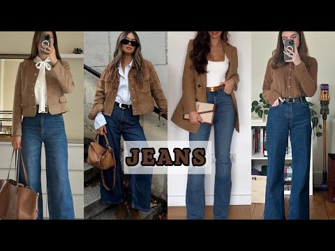 OUTFITS CON JEANS / LOOKS FÁCILES PARA COMBINAR PANTALONES DE MEZCLILLA EN TENDENCIA MODA 2025