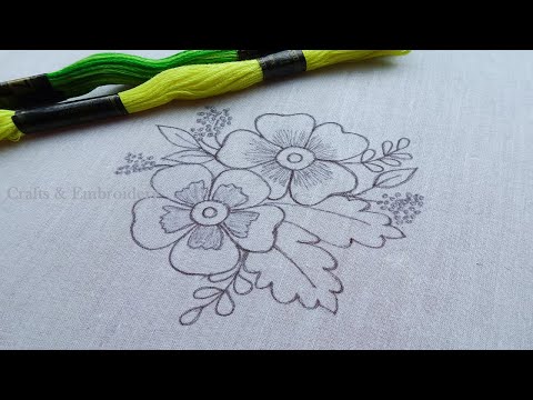 New Hand Embroidery - Amazing Flower Embroidery Design - Basic Embroidery for Beginner