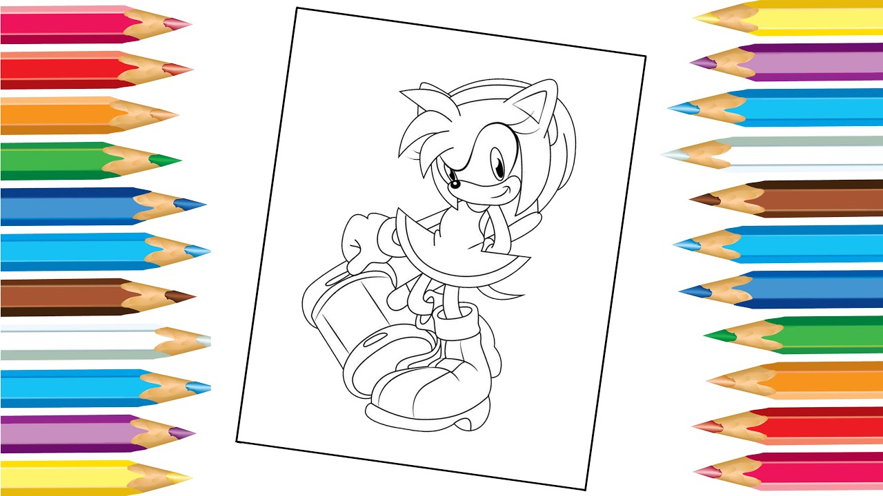 Amy Rose Coloring Pages | How to color Amy Rose