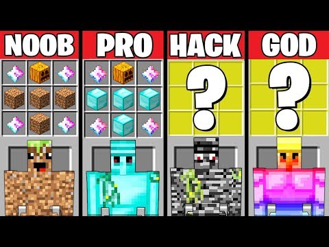 Minecraft Battle: GOLEM CRAFTING CHALLENGE - NOOB vs PRO vs HACKER vs GOD in Minecraft Animation