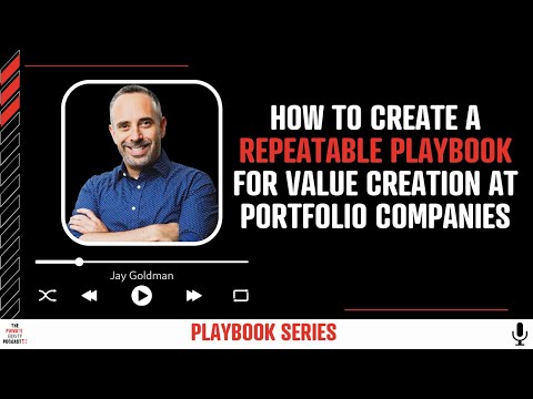 Playbook Series - How to create a repeatable playbook for value creation at portfolio companies