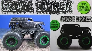 2015 Special Edition Black Grave Digger Hot Wheels Monster Jam Truck Review blackout