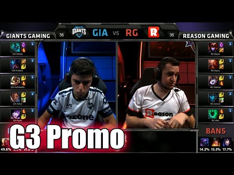 GIANTS vs Reason Gaming | Game 3 S5 EU LCS Summer 2015 Promotion Tournament | RG vs GIA G3