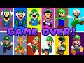Evolution Of Luigi Dying Game Over Screens Super Mario Games And Fan Mod Games 1985 2024