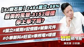 【5J鑽石股】2464盟立+58%，最美的風景-3152璟德 你上車了嗎?#盟立#威剛#記憶體#被動元件#小華新科#旺宏#華邦電#璟德｜小武哥投資事務所｜陳武傑 (圖)
