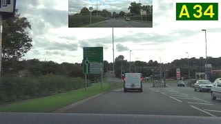 preview picture of video 'A34 Clayton By-Pass & West Road, Congleton - Southbound Front View with Rearview Mirror'