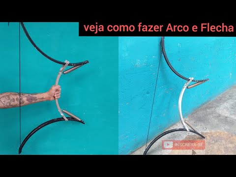 Arco e flecha com Aro de bicicleta