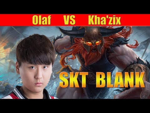 SKT T1 BLANK  Olaf Jungle VS Kha'zix Season 8