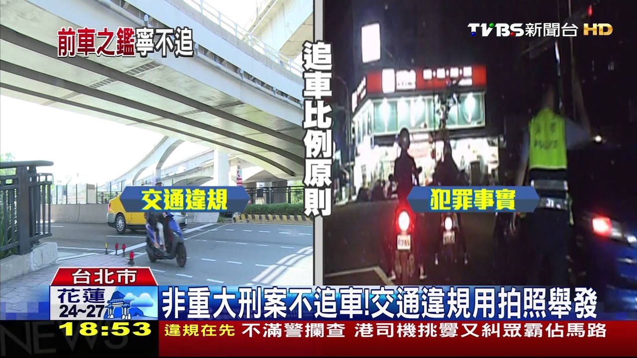 怕追車出意外! 3車飛速闖紅燈員警旁觀