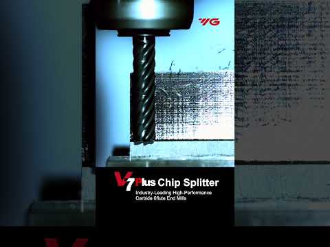 How the chips fly when the V7 Plus end mill is in action. #yg1cuttingtools