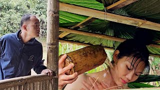 90-day process: Making a bathroom - pigpen - Harvesting vegetables to sell - Cooking | La Thi Lan